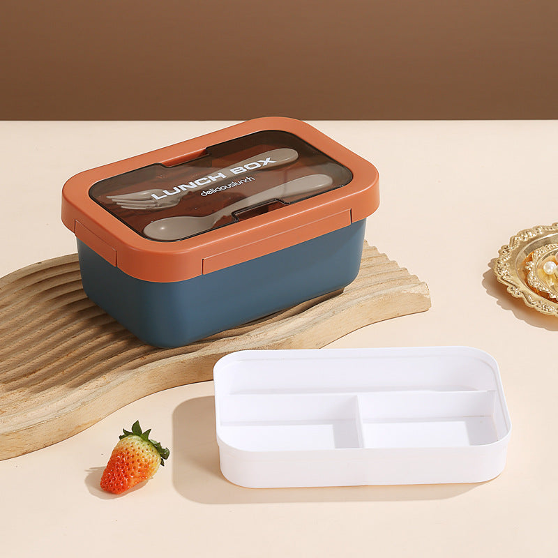 Dual-Compartment Stainless Steel Lunch Box