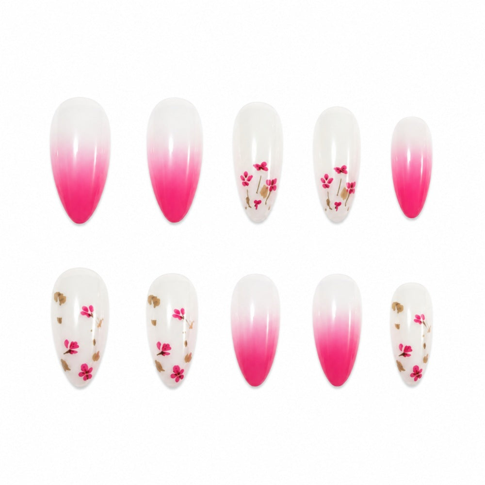 Floral Gradient Press-On Nails Bowlift