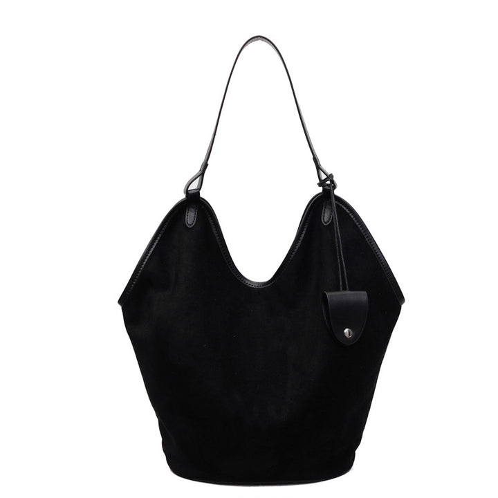 Suede Chic Slouchy Tote Bag Bowlift