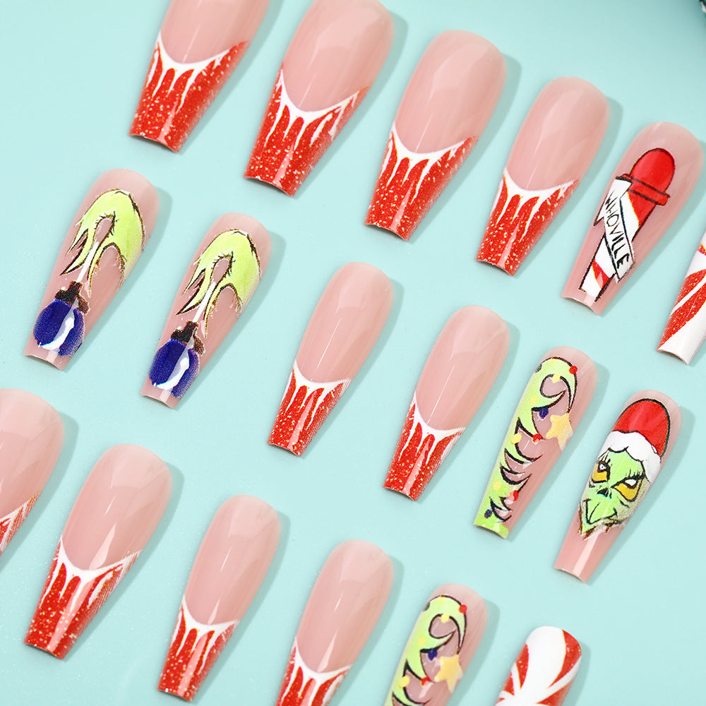 Creative Nail Art Set with Festive Christmas Motifs Bowlift