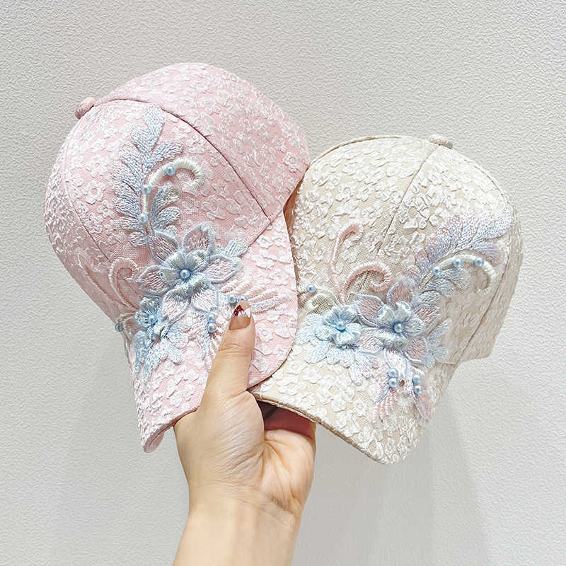 Women's Embroidered Lace Baseball Cap Bowlift