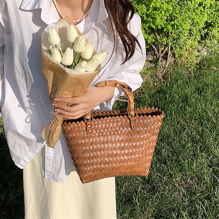 Elegant Woven Tote Bag Bowlift