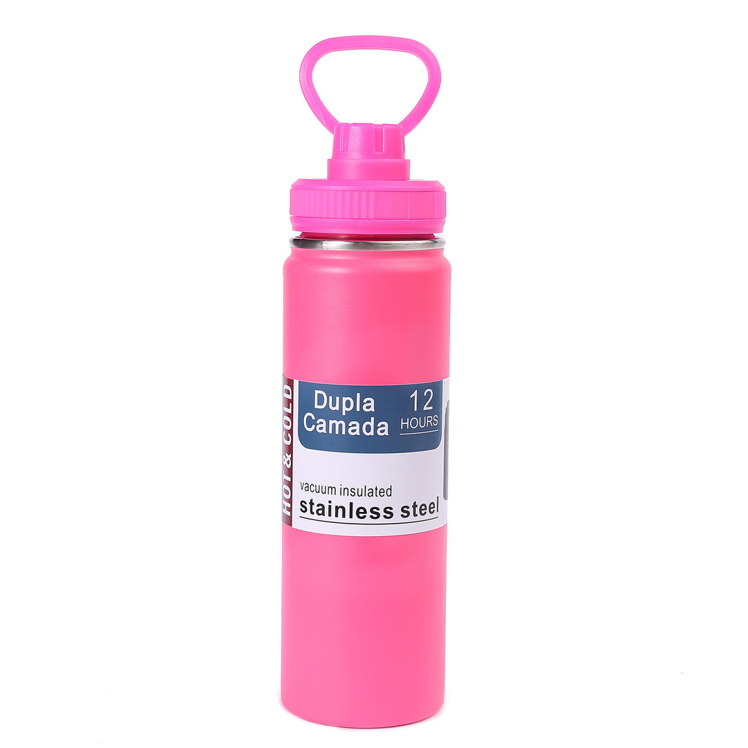 Ladies stainless steel vacuum water bottle with ergonomic handle Bowlift