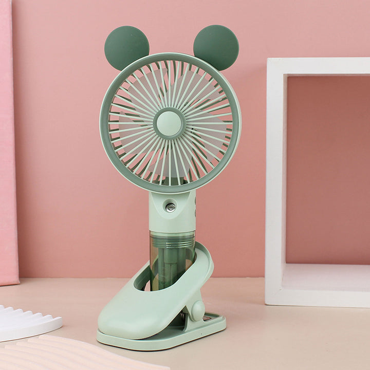 Ladies Portable Hand Fan with Funny Ears and USB Connection Bowlift