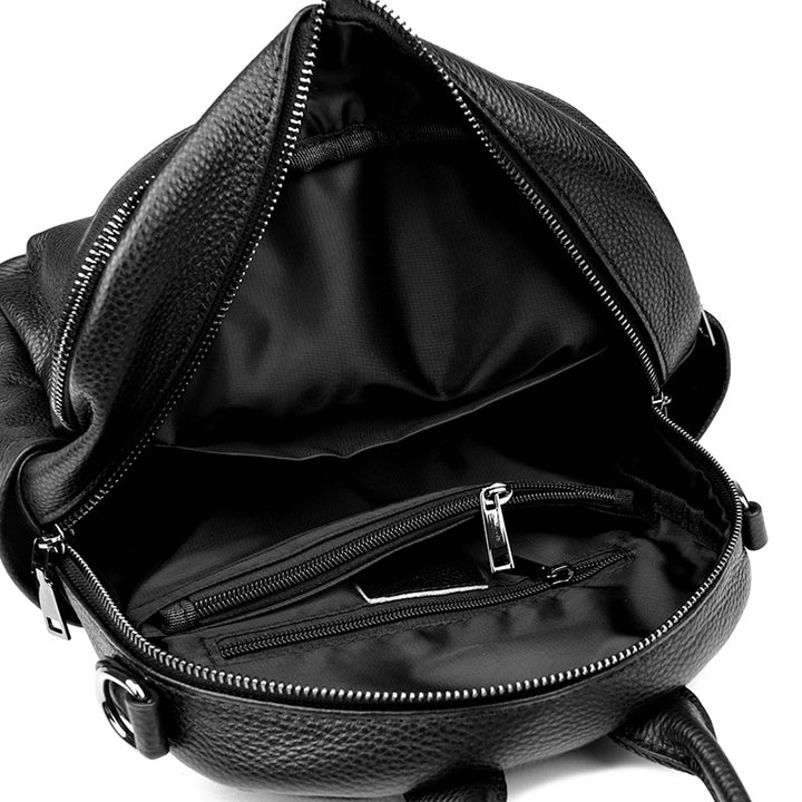 Premium Leather Multi-Pocket Backpack Bowlift