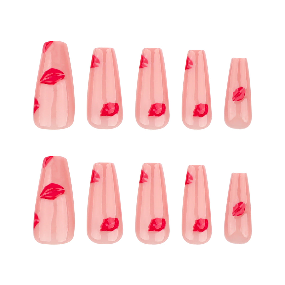 Artful Nail Extensions with Lip Design Bowlift