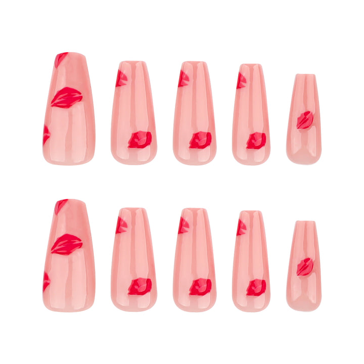 Artful Nail Extensions with Lip Design Bowlift