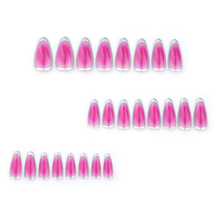 Artful stiletto nails with ombre effect and shine Bowlift