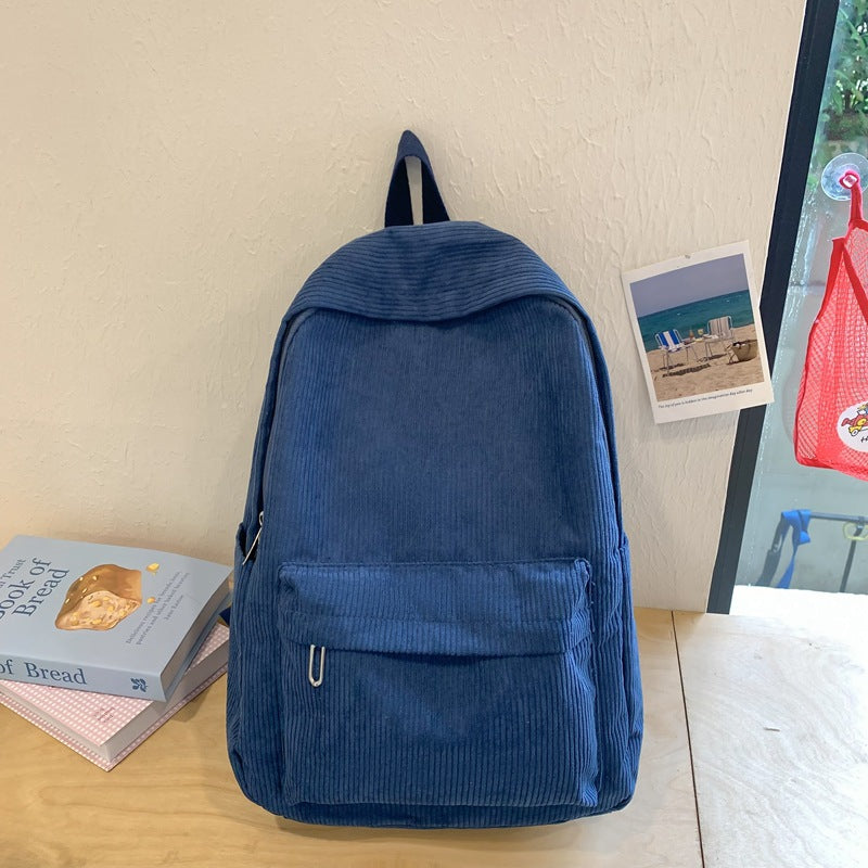 Corduroy Textured Backpack