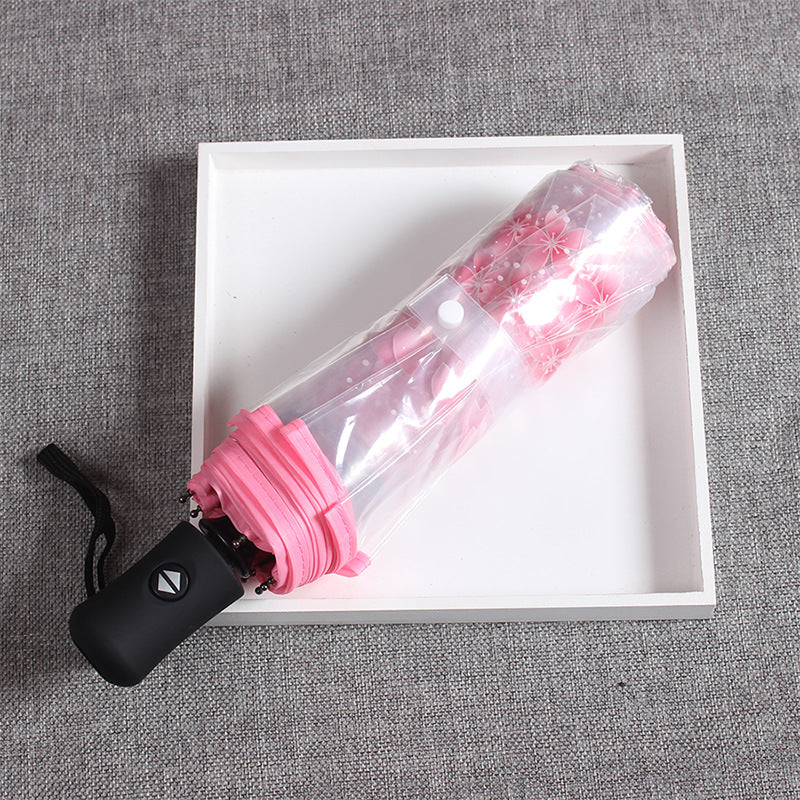 Women's elegant and portable umbrella with floral design Bowlift