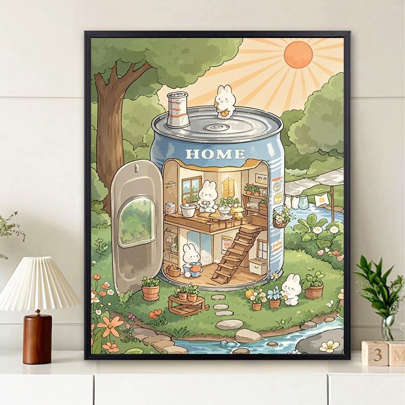 Whimsical Home Illustration Wall Art Bowlift