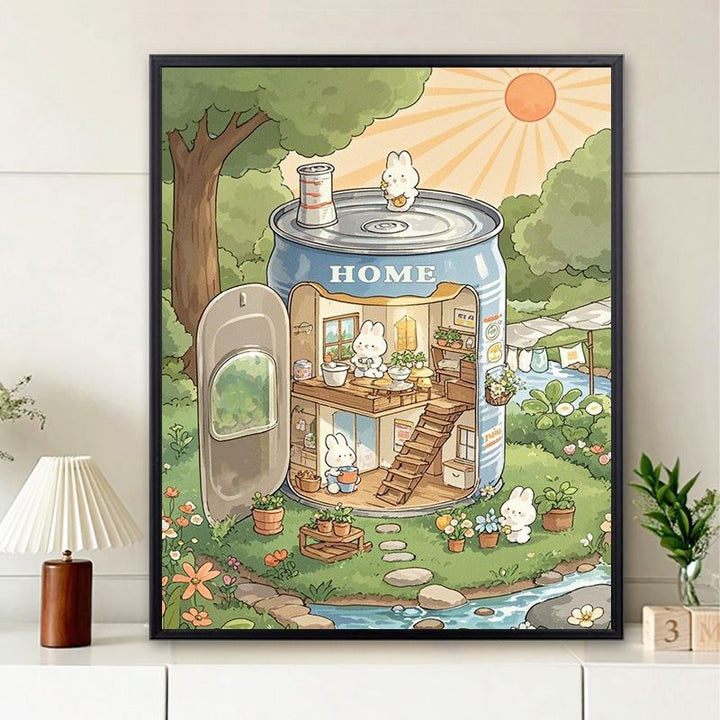 Whimsical Home Illustration Wall Art Bowlift