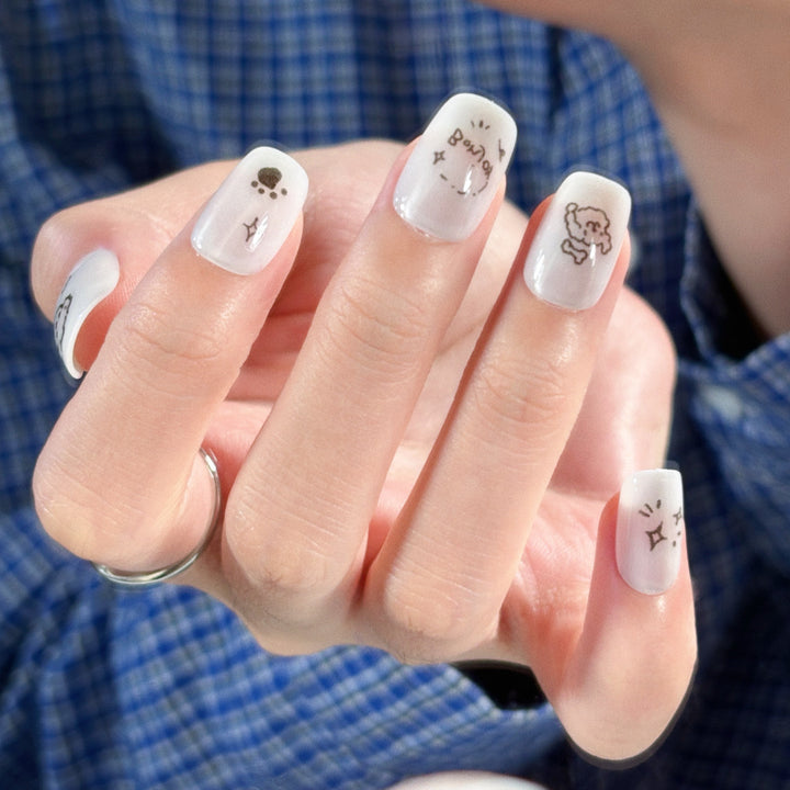 Whimsical Character Press-On Nail Set Bowlift 1787395296