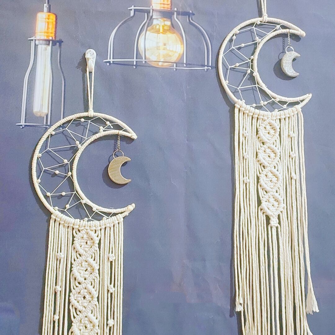 Macrame Moon Wall Hanging Bowlift