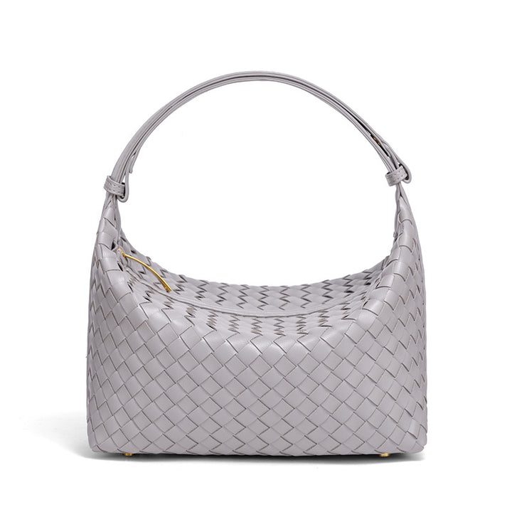 Braided Vegan Leather Shoulder Bag Bowlift