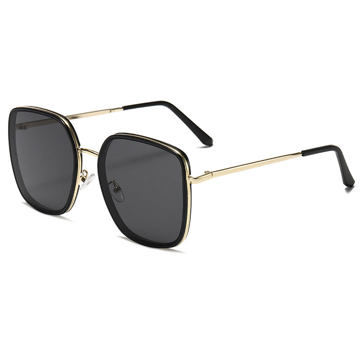 Ladies square sunglasses with luxurious metal frame and UV protection Bowlift