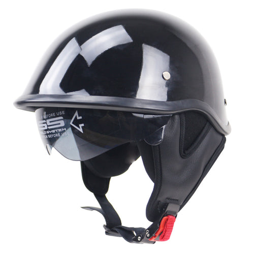 Classic Open-Face Motorcycle Helmet with Visor Bowlift