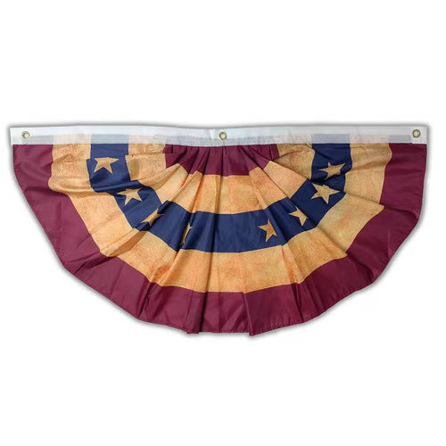Unisex nan decorative outdoor patriotic semicircular bunting banner with durable metal grommets Bowlift