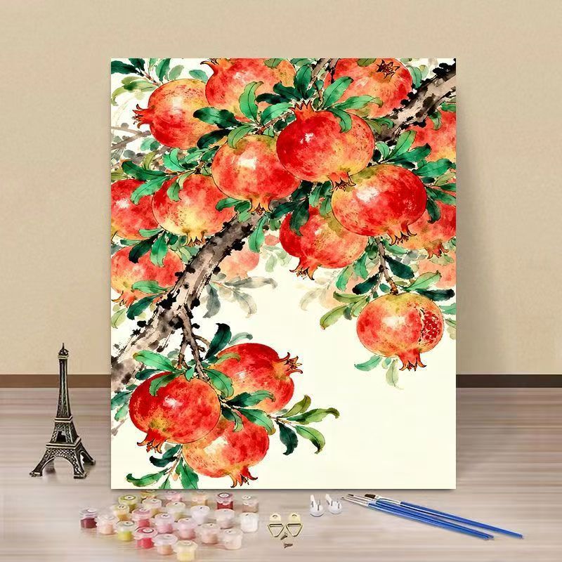 Artistic Pomegranate DIY Paint by Numbers Kit Bowlift