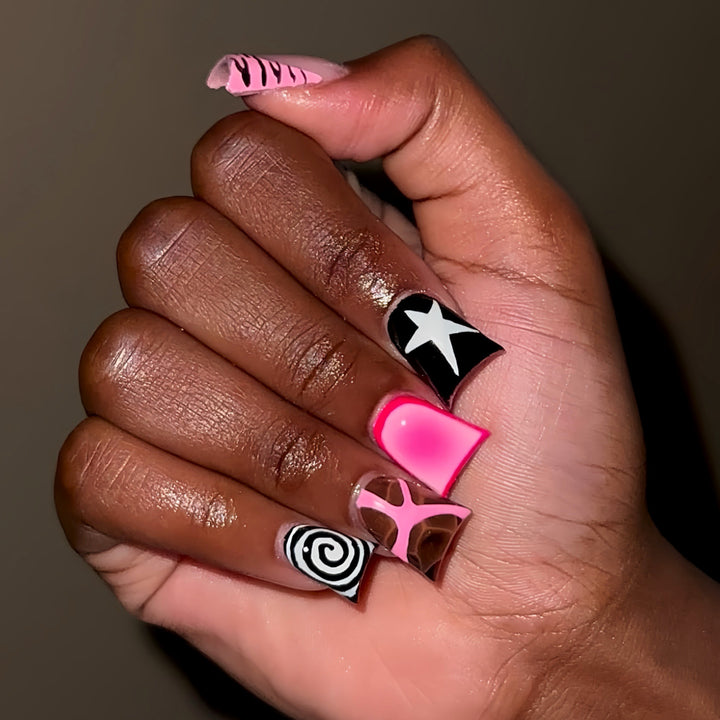 Creative Abstract Nail Art Extensions Bowlift
