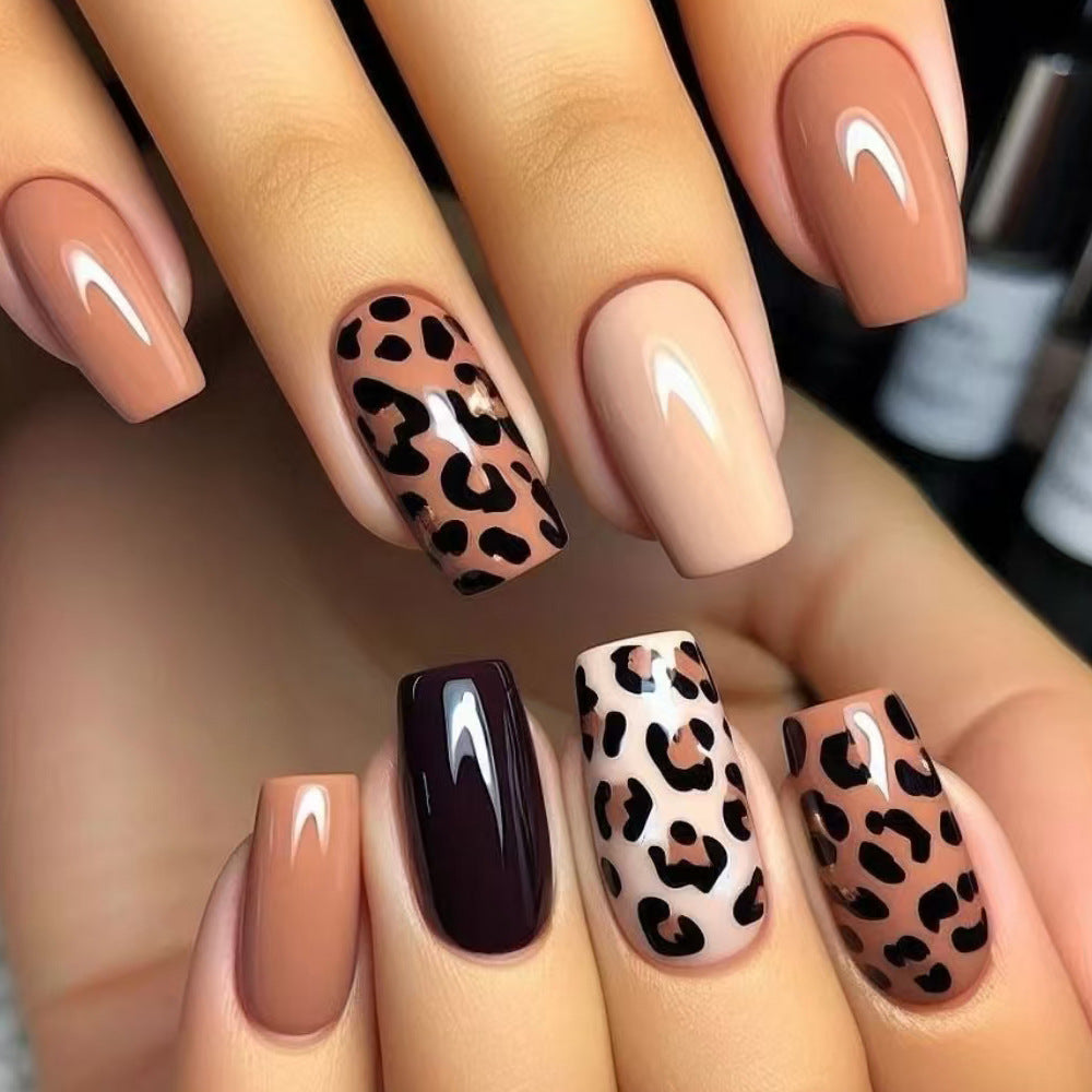 Chic Leopard Print Press-On Nails Bowlift