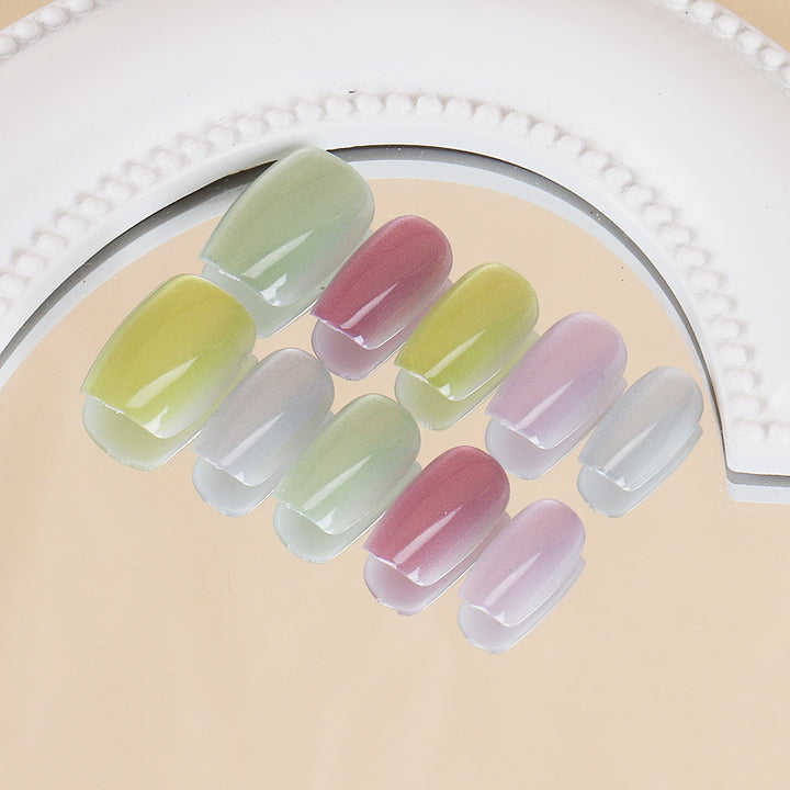 Ombre Press-On Nails with Glossy Finish Bowlift