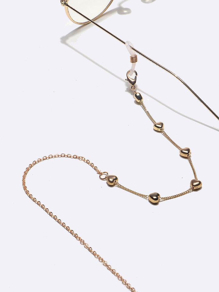Heart-Embellished Eyewear Chain Bowlift