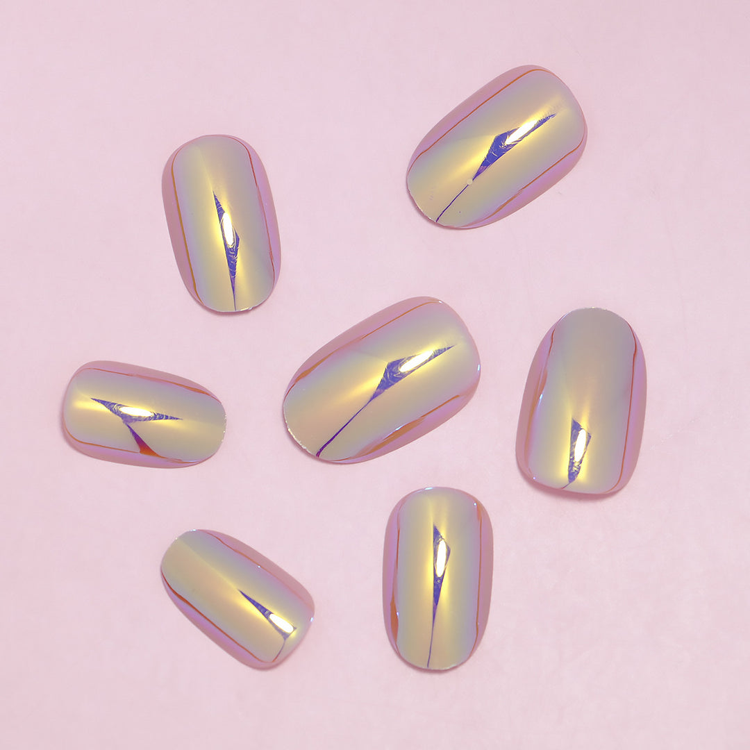 Premium Mirror Finish Press-On Nail Set Bowlift