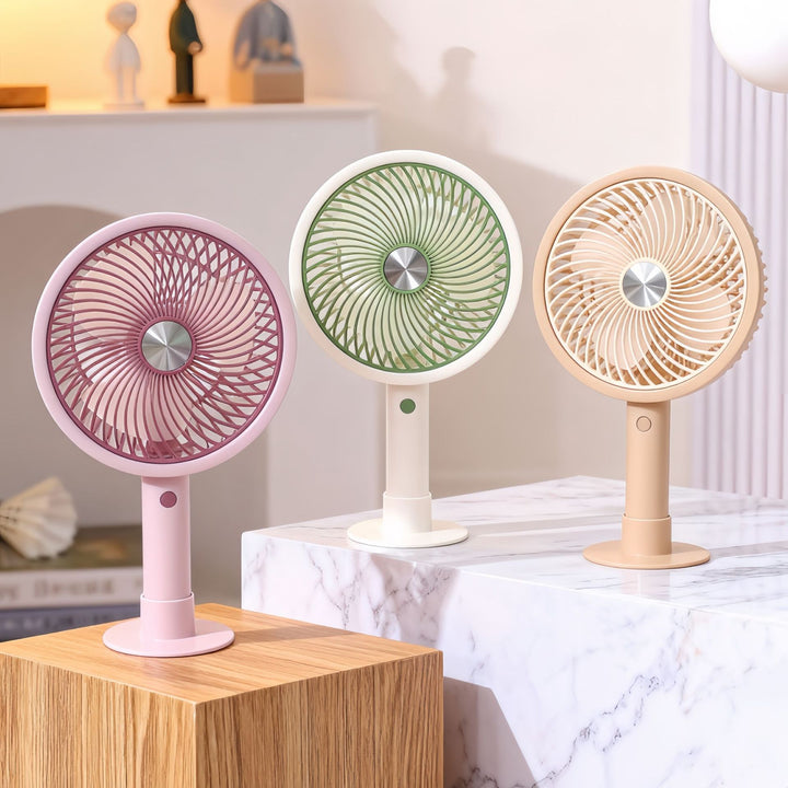 Women's Portable Table Fan with Adjustable Tilt Angle and USB Connection Bowlift