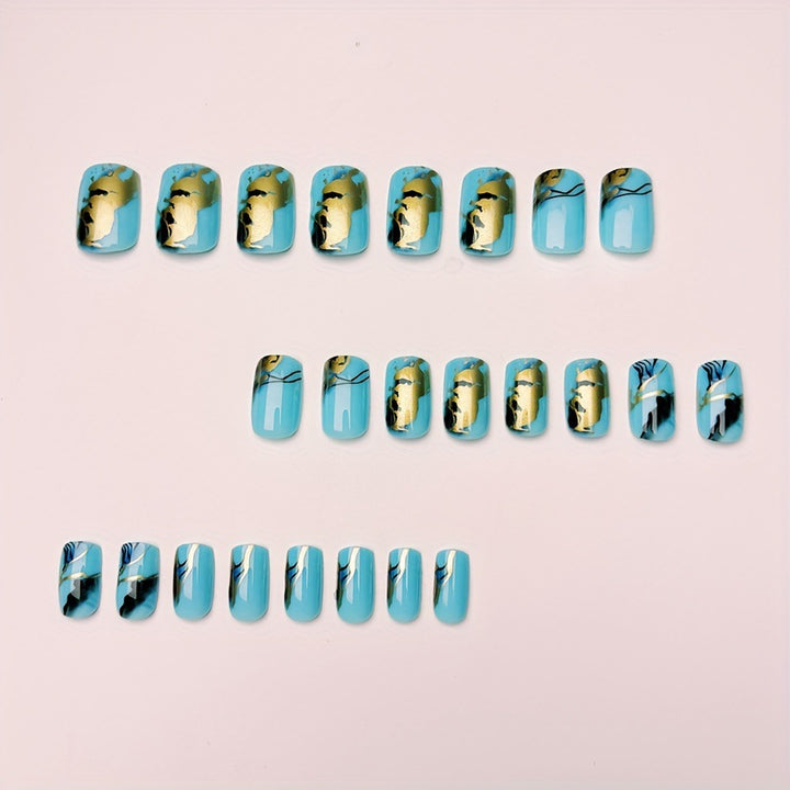 Artistic Marble Effect Nail Design Bowlift
