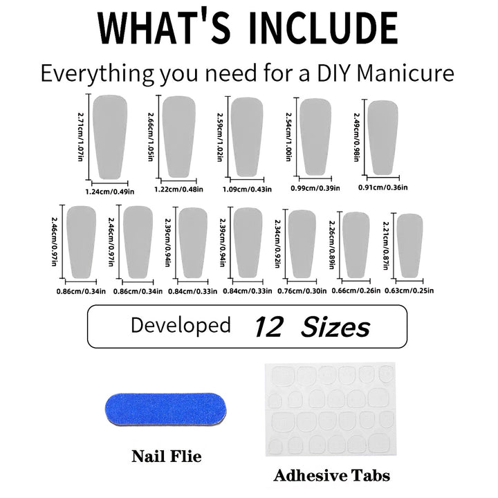 Artificial nails with unique geometric design Bowlift