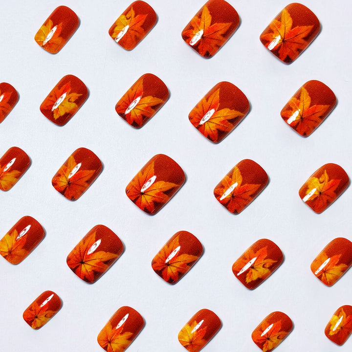 Autumn Leaf Pattern Nail Art Bowlift