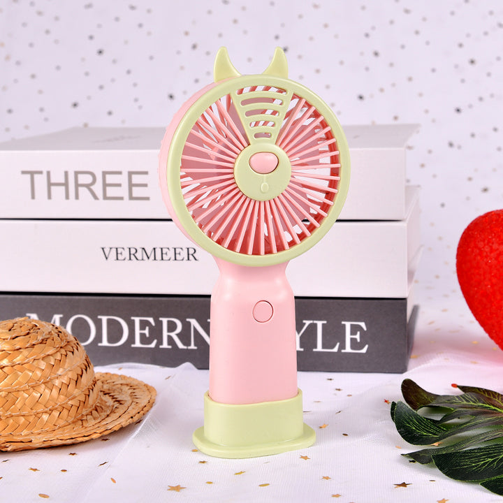Portable Bunny-Themed Handheld Fan Bowlift