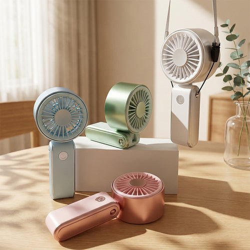 Cooling portable handheld bear-ear mini fan with adjustable tilt USB rechargeable desktop stand Bowlift