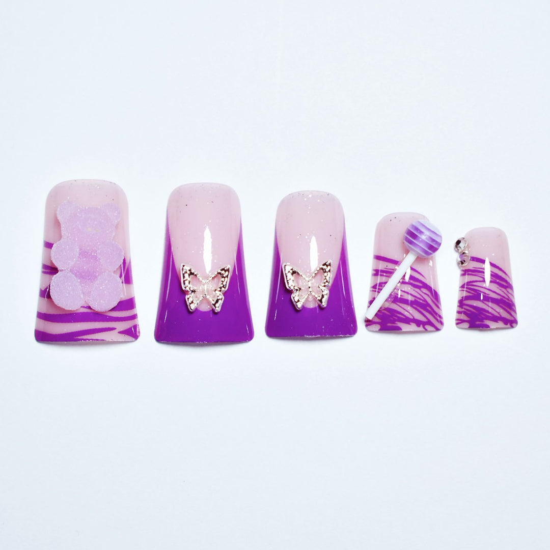 Artistic Press-On Nail Enhancements Bowlift