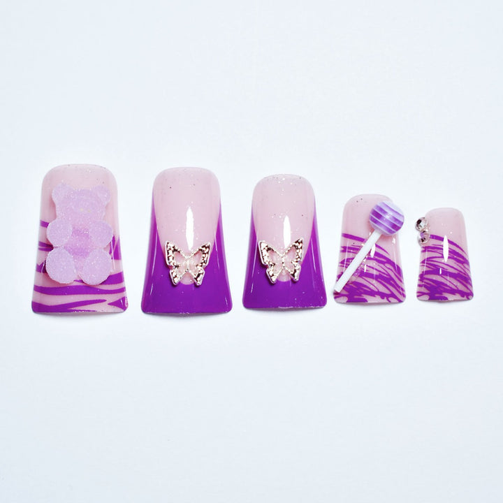 Artistic Press-On Nail Enhancements Bowlift