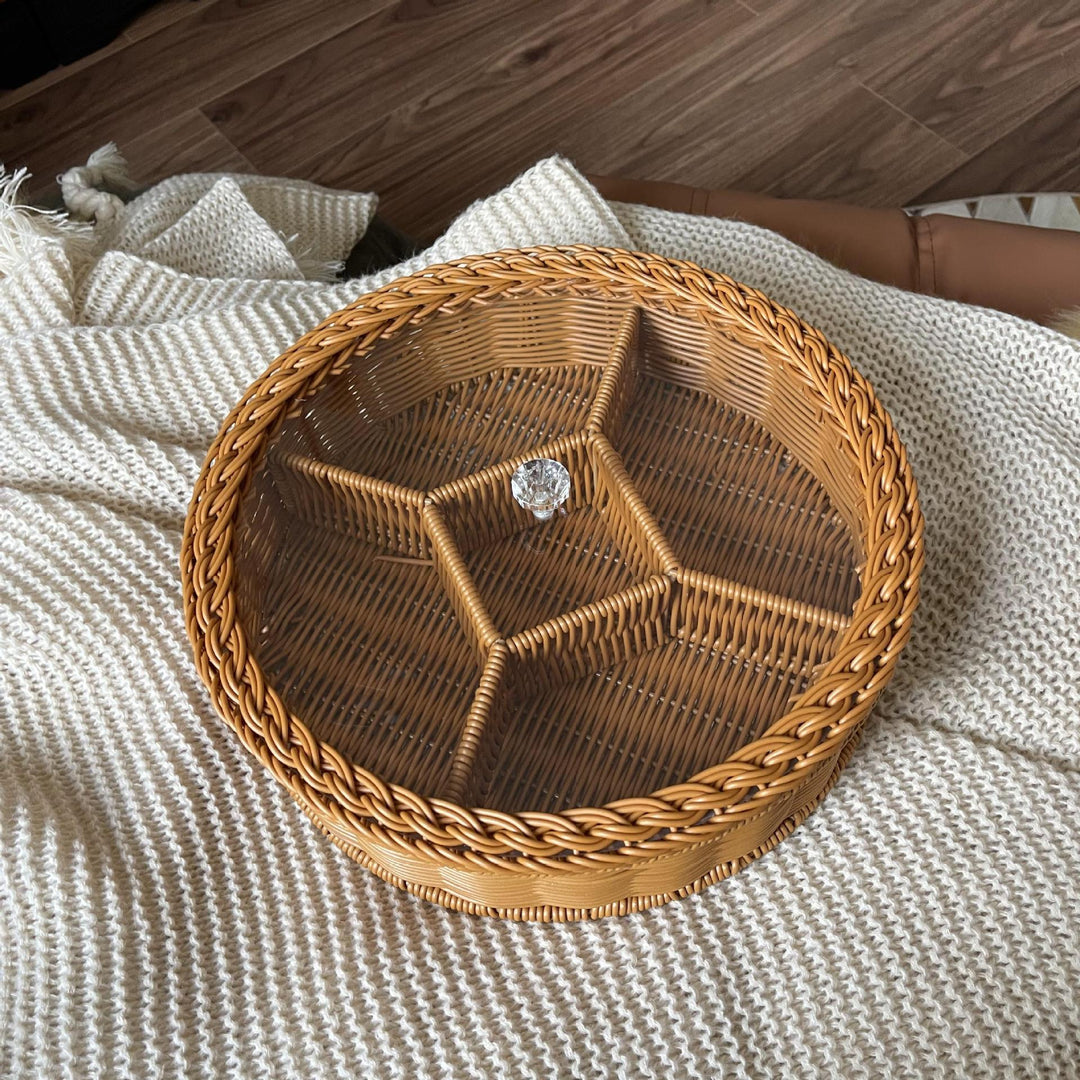 Women's Storage Basket with Glass Lid Bowlift