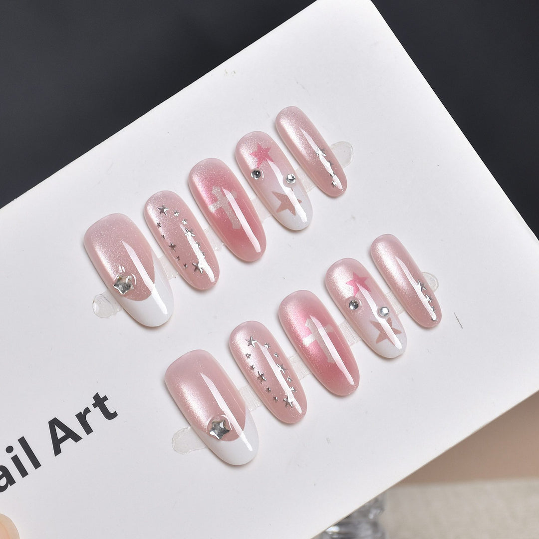 Decorative Ombre Press-On Nail Set Bowlift