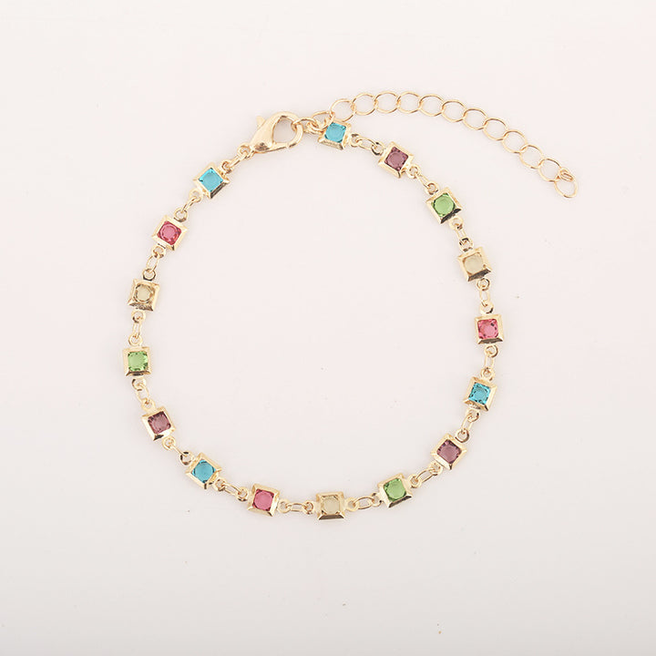 Colorful Gemstone Adjustable Bracelet Bowlift