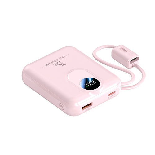 Power bank with fast charging function and integrated charging cables Bowlift
