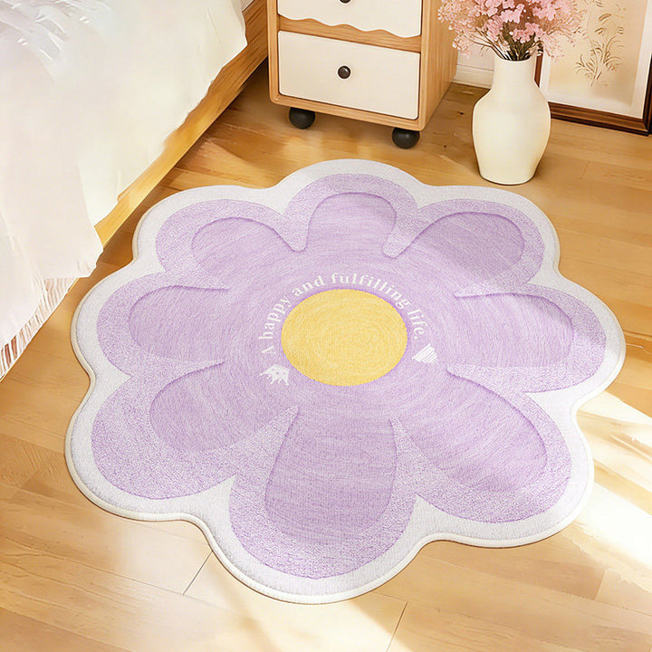 Flower-Shaped Decorative Area Rug