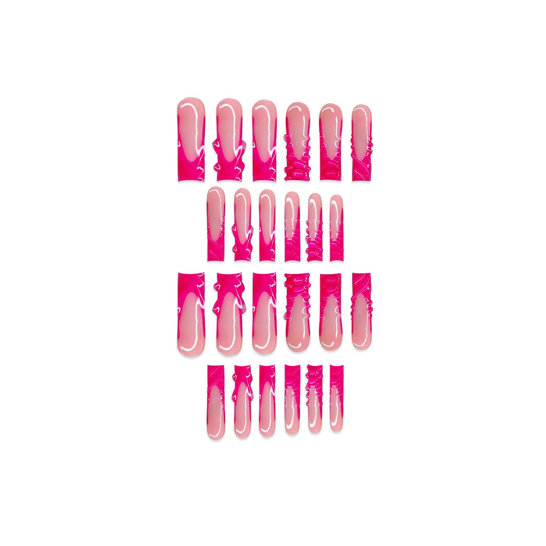 Stylish Long Length Press-On Nails Bowlift