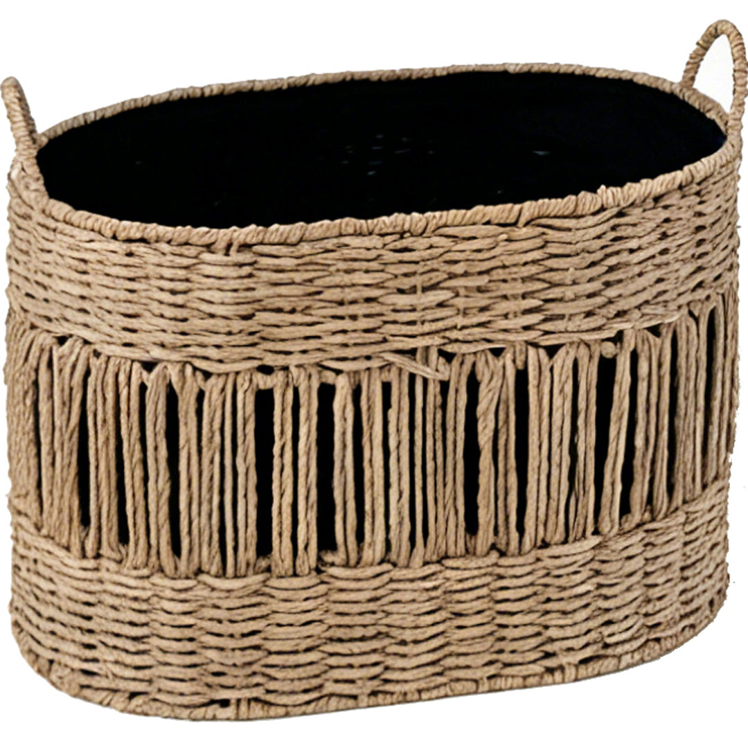 Storage basket with elegant fringe design Bowlift