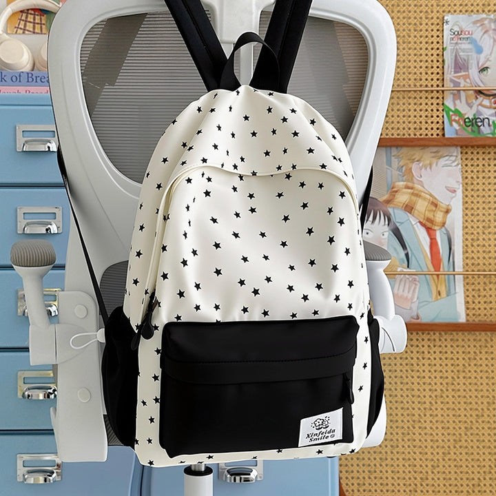 Star-Patterned Everyday Backpack