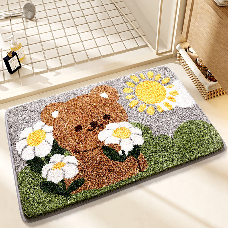 Cute Cat-Themed Bath Mat Bowlift