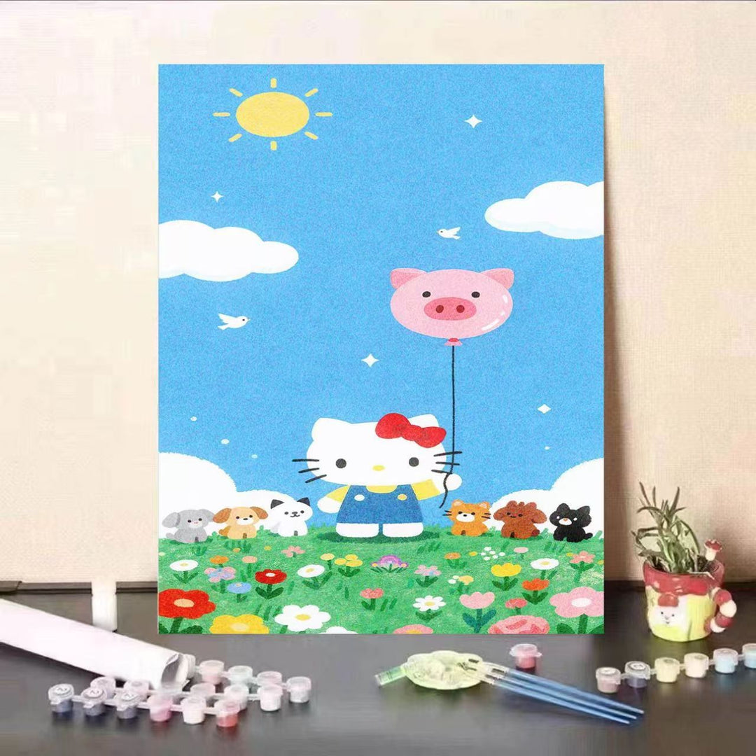 Cute Cartoon Character Paint by Numbers Kit Bowlift