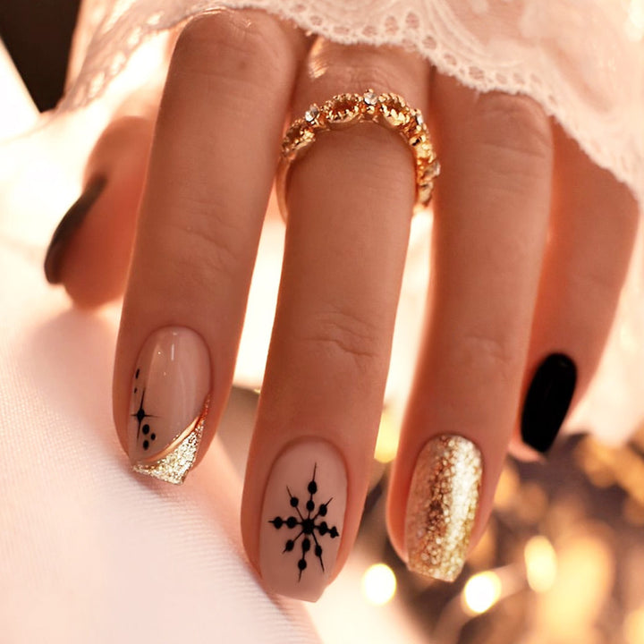 Creative acrylic nail set with festive design Bowlift