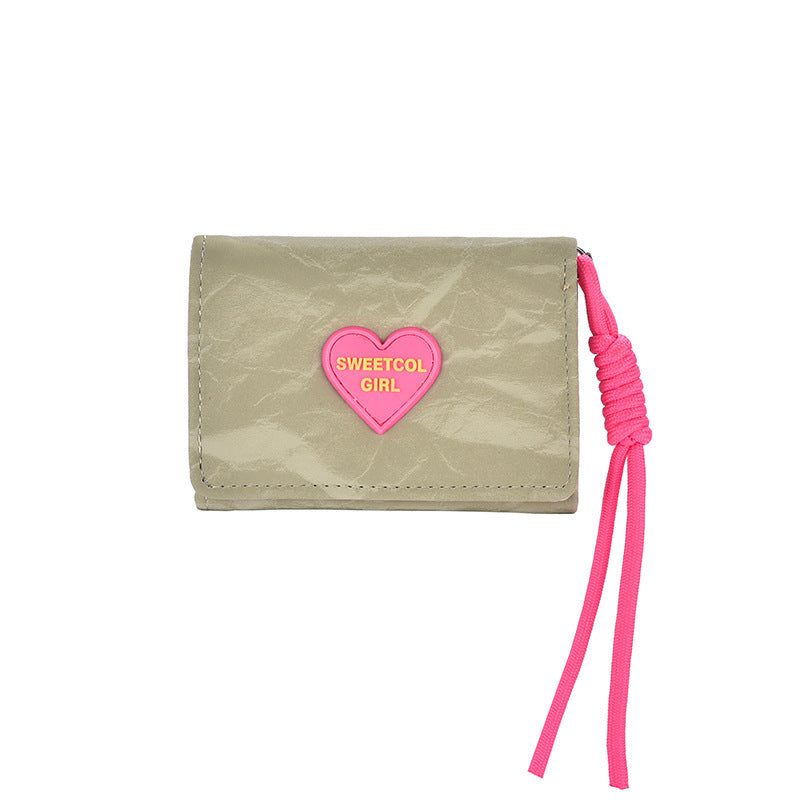 Cute Heart-Embellished Wallet Bowlift