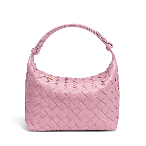 Woven Leather Handbag Bowlift
