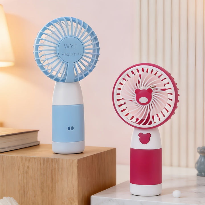 Women's portable handheld fan with joyful animal design Bowlift